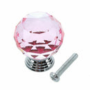 1Pc Acrylic Drawer/Cabinet/Bin/Door/Cupboard Pull Knob---Pink