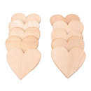 10pcs Unpainted Heart Wooden Shapes Embellishment Rustic Wedding Party Decor