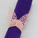 100pcs Butterfly Tissue Ring Napkin Holder Party Banquet Ornament
