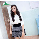 Dark Brown Width 25cm Lady Long Curl Wavy Clip-on Sexy Stylish Hair Extensi