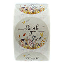 Autumn Floral Thank You Stickers - 1 inch Circle Labels / 500 Per Pack Q5I8