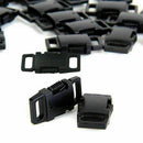 50Ã—Plastic Side Release Buckles For Webbing Pet Collar 3\8,Inch Clips Strap I3R0