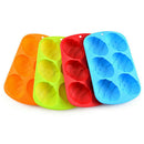 6 Cavity Easter Egg Shaped Bakeware Mold Dessert Silicone Cake Baking ToolsFD