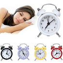 Portable Cute Mini Round Battery Alarm Clock Desktop Table Bedside Clocks DeZ3F5