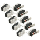 10 Pcs AC 125V 1A SPDT 1NO 1NC Momentary Long Hinge Lever Micro Switch N5M1