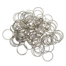 100 Pieces Solid Iron Split Key Ring Fob Holder Hardware Loop Findings Connector