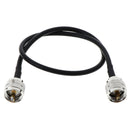 50cm UHF Connectors Male To Male Plug Coax Pigtail Cable Cord RG58 Coaxial Ca FT