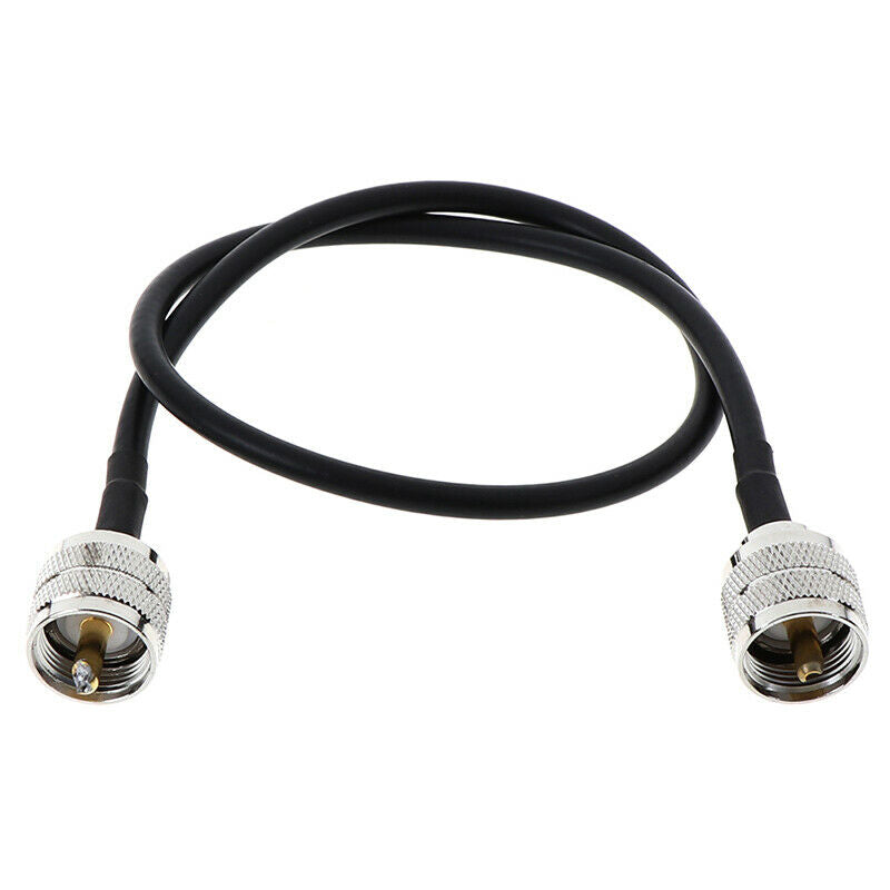 50cm UHF Connectors Male To Male Plug Coax Pigtail Cable Cord RG58 Coaxial Ca FT