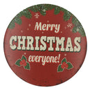 Retro Round Tin Sign Poster Plaque Bar Pub Club Cafe Wall Merry CHRISTMAS