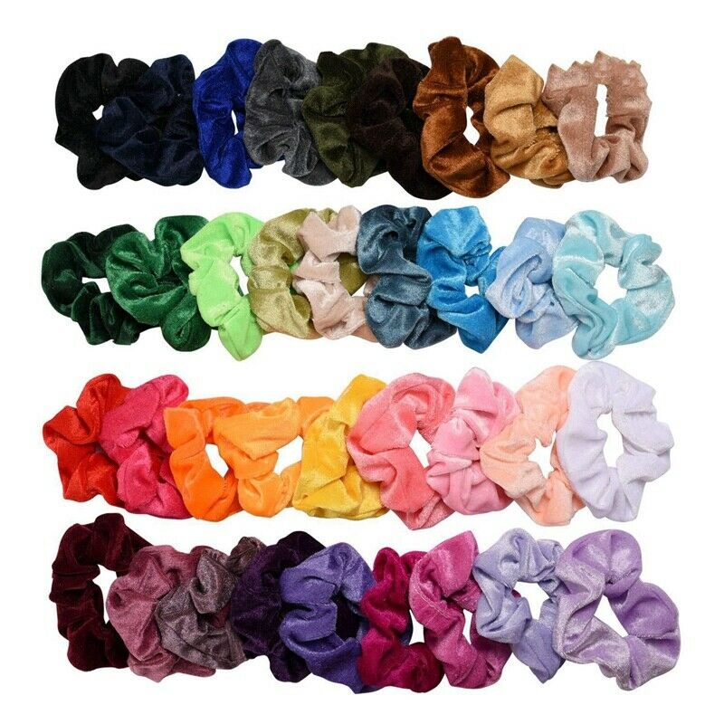 20 Pcs Hair Scrunchies Velvet Elastic Hair Bands Scrunchy Ties Ropes Scrunc T6U4