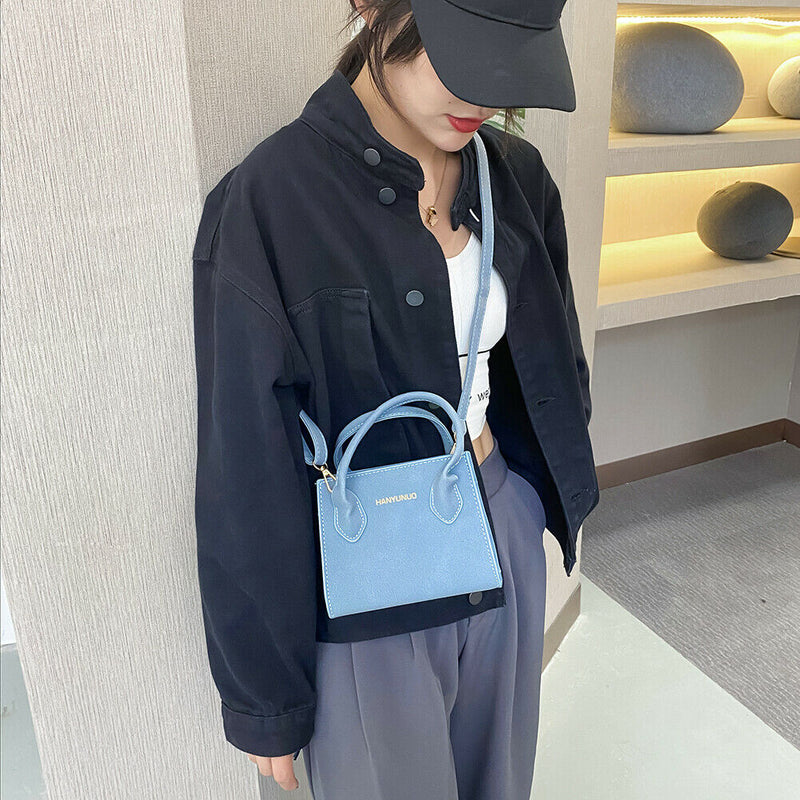 Fashion Women Crossbody Handbag Female PU Totes Daily Shoulder Bags (Blue)