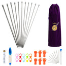 42Pcs Ergonomic Crochet Hooks Set with Storage Poucn Bag Knitting Needles Kits
