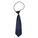 Kids Children Solid Blue Neck Tie Polyester Necktie F4A8