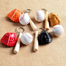 2 Pack Mini Baseball&Glove&Bat Keychain Car Keychain Women Handbag Pendant Gift