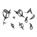 10pcs/lot Mixed Size Fishing Rod Guides Tip Top Rings for DIY Rod Repairing