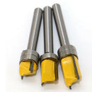 3Pcs Woodworking 6mm Shank Flush Trim Pattern Router Cutter Bit Bearing 2018