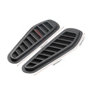 2XCarbon Fiber Car Air Flow Intake Hood Scoop Vent Louver Bonnet Cover Decor