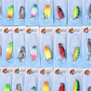 30x Good Assorted Metal Spinner Baits Fishing Spinners Lures Salmon Bass
