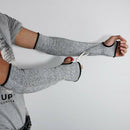1pcs Gray Arm Protection Sleeve Anti-Cut Glove for Gardening Mining Forestry