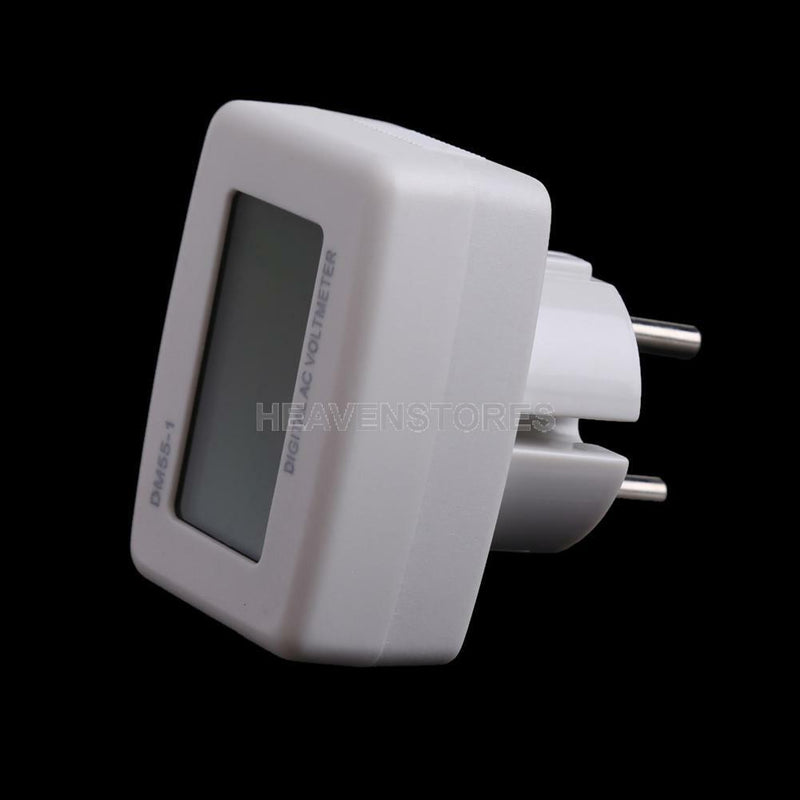 Blue LCD Volt Meter AC 80-300V For 110V 120V 220V 230V 240V EU Style Plug hv2n