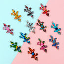 10 Pc Mixed Random Color Charms Connectors Gecko House Lizard DIY Jewelry Making