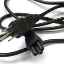 US Plug 3-Prong Laptop Adapter Power Cord Cable Lead 3 Pin Charger AC Adapter M&