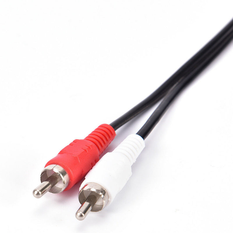2-RCA Cable Male Plug to 3.5mm Female Aux Audio Headphone Jack ConverterAdapt JR