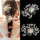 Flower Wedding Hair Pins Bridesmaid Crystal Diamante Pearls Bridal Clips GripsMO