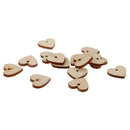 100pcs Solid Wood Unfinished Wooden Board Gift Tags Heart with Holes 20mm