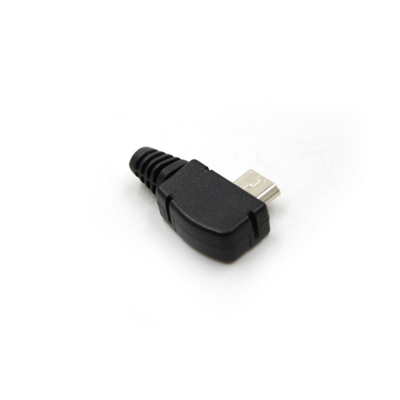 2pcs Angle Micro USB 5 P Port Male Plug Socket Connector LJ