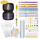 90pcs Aluminum Crochet Hooks Knit Weave Craft Sweater Sewing Needles Set