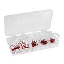 Carbon Steel Treble Hooks with Protector Cover Cap 5 Sizes Assorted Hook Set