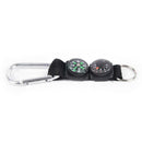 3 in 1 Camping Climbing Hiking Mini Carabiner Keychain Compass Thermometer S7J5