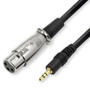 2.5M 3-Pin XLR Female to 3.5mm 1/8'' Male Plug Cable, High-Fidelity Sound