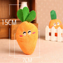 Cute Puppy Pet Supplies Carrot Plush Chew Squeaker Sound Squeaky Soft Dog Toys--