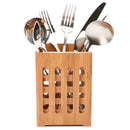 Square Wood Kitchenware Tube Chopsticks Box Container Kitchen Utensil Set H P2E2