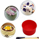 4'' Silicone Round Cake Mold Bread Muffin Pan Bakeware Mould Baking Tray Tool J8