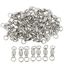 50Pcs Ball Bearing Swivels Fishing Snaps Hook Solid Ring Swivels 7