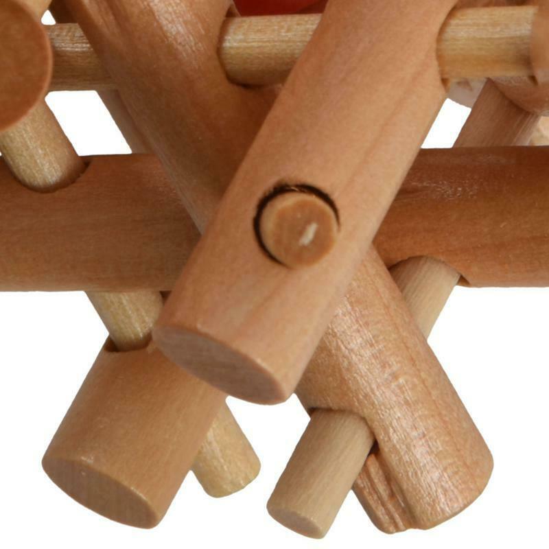 Wooden Twelve Sisters Take the ball cage Lock Interlocking Logic Puzzle Bur O1D1