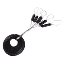 10Pcs 6 in 1 Cylinder Shaped Float Stop Rubber Stopper Bobber Sinker X7W9