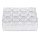 12 Slot Nail Art Tool Jewelry Beads Storage Bottle Box Makeup Organizer Case
