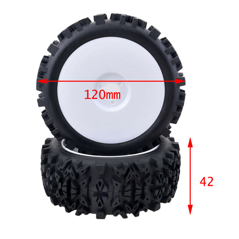 4PCS/set RC 1:8  Car Buggy Foam Rubber Tyre Tires & Wheel Rim