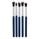 10Pcs Women Fashion Blue Makeup Blush Brush Powder Cosmetic Foundation Brush