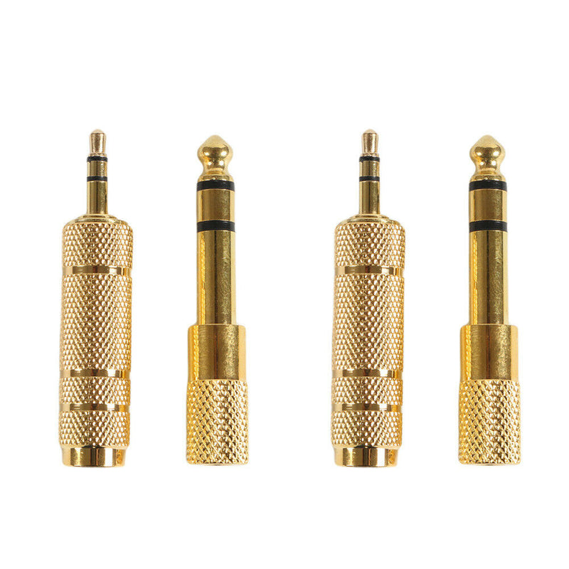 2sets AUX Cable 6.35mm Male To 3.5mm Female Audio Adapter For Headphone Plug