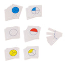 Montessori Mathematics Fraction Skittles Cards Set, Baby Math Educational Toys