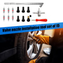 Valve Cores+Valve Stems+Core Remover+Stem Puller+4 Way Tool for Bike Tire Repair