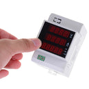 Lab din rail led ac voltmeter ammeter volt amp meter gauge 80-300v 0-100a FT
