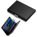 Waterproof Business ID Credit Card Wallet Holder Metal Pocket Storage Case Black