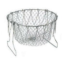 Stainless Steel Kitchen Tools Foldable Vegetable Washing Basket Steam Fry Fo_kz
