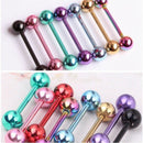 Cool 7x Surgical Steel Mixed Color Barbell Bar Tongue Ring Stud Piercing Pin